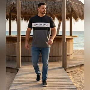 Kenneth Cole Mobility Performance Knit Tee Shirt Light Slim Fit 3X NWT